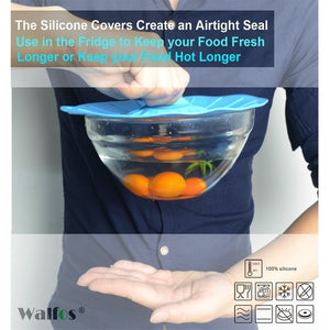 Set of 5 silicone Microwave bowl cover cooking pot pan lid Cover-Silicone food wrap cooking tools