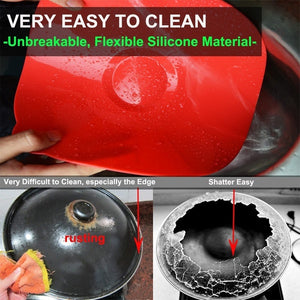 Set of 5 silicone Microwave bowl cover cooking pot pan lid Cover-Silicone food wrap cooking tools