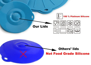Set of 5 silicone Microwave bowl cover cooking pot pan lid Cover-Silicone food wrap cooking tools