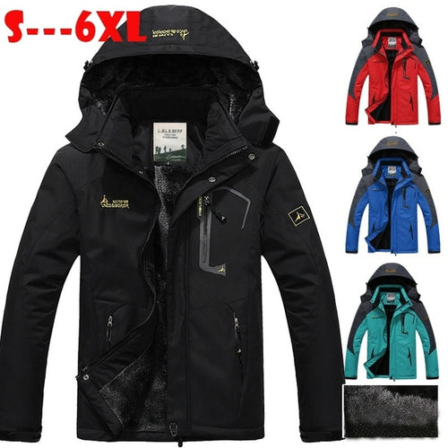 Winter Jacket Men Thick Velvet Warm Coat Windproof Hoodied Jacket