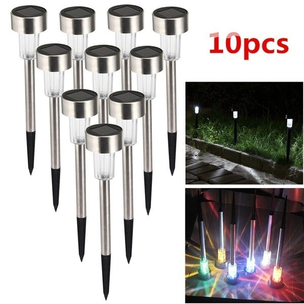 10pcs Outdoor Solar Powered LED Courtyard Lawn Lamp