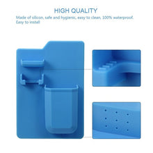 Load image into Gallery viewer, Silicone Toothbrush Holder Bathroom Organizer Wall Storage Cup Toothpaste Razor Rack for Shower and Bathroom