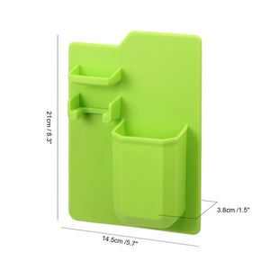 Silicone Toothbrush Holder Bathroom Organizer Wall Storage Cup Toothpaste Razor Rack for Shower and Bathroom