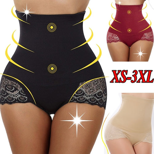 Women's Waist Trainers Training Cinchers Lace Mesh Butt Lift Panties High Waist Underwear