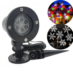 Christmas Decoration LED Snowflake Projector Light White And Multicolor Snowflake