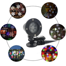 Load image into Gallery viewer, Christmas Decoration LED Snowflake Projector Light White And Multicolor Snowflake