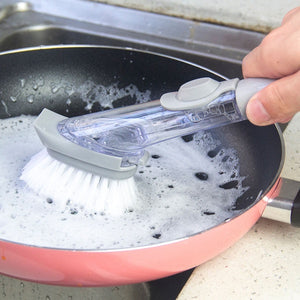 Refill Dish Washing Brush Pot Cleaning Sponge Soap Dispenser Kitchen Wash Tools