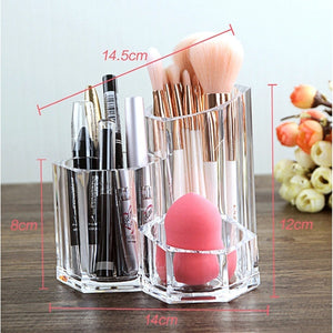 Makeup Brush Lipstick Tube Transparent Acrylic Eyebrow Pencil Storage Box