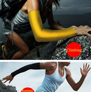 Sports Arm Sleeves Protector Golf Basketball Cycling UV Warmers Elbow Protector Pad Covers
