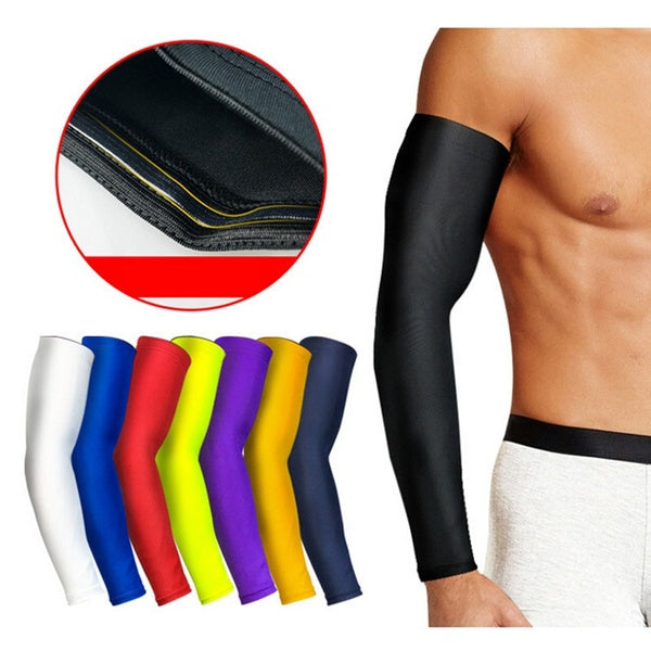 Sports Arm Sleeves Protector Golf Basketball Cycling UV Warmers Elbow Protector Pad Covers