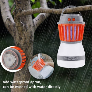 Waterproof Camping Lantern Bug Zapper Mosquito Killer Light Outdoor Garden Solar LED Work Light
