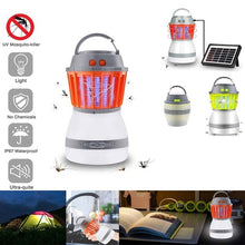 Load image into Gallery viewer, Waterproof Camping Lantern Bug Zapper Mosquito Killer Light Outdoor Garden Solar LED Work Light