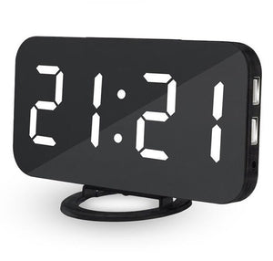 Alarm Clock Digital Clock with Large 6.5'' Easy-Read LED Display Diming Mode
