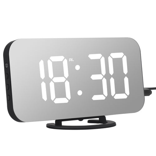 Alarm Clock Digital Clock with Large 6.5'' Easy-Read LED Display Diming Mode