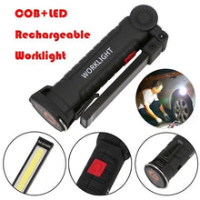 Load image into Gallery viewer, Outdoor Lighting Camping Convenient Magnetic Head Design LED COB Rechargeable Work Light