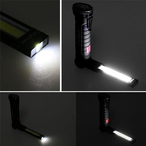 Outdoor Lighting Camping Convenient Magnetic Head Design LED COB Rechargeable Work Light