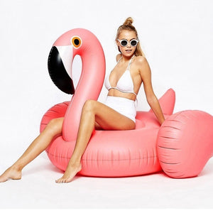 Inflatable Flamingo Swimming Ring Baby Adult Pool Float