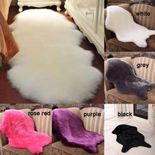 Load image into Gallery viewer, 4-in-1 Super Soft Washable Shiny Sheepskin Fur Wool Carpets Runner Rugs