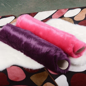 4-in-1 Super Soft Washable Shiny Sheepskin Fur Wool Carpets Runner Rugs