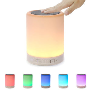 Night Light Portable Wireless Bluetooth Speakers Touch Control Color Change Table Lamp Speaker