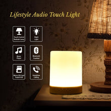 Load image into Gallery viewer, Night Light Portable Wireless Bluetooth Speakers Touch Control Color Change Table Lamp Speaker