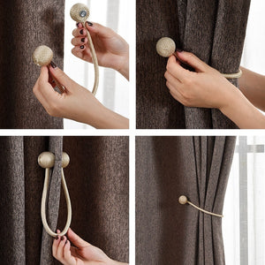 Curtain Bandage Minimalist Creative Magnet Curtain Buckle Ring Hook Wall Hook Bandage Curtain Clip Free Punch