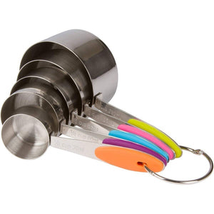 Measuring Cups and Spoons Set in 18/8 Stainless Steel,Kitchen tools use for Baking cake cooking making Measuring
