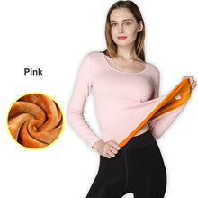 Load image into Gallery viewer, Women Winter Pullovers Thermal Underwear Thick Fleece Pajamas