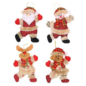 2Pcs Hot Sale Merry Christmas Ornaments Tree Doll Hanging Decorations