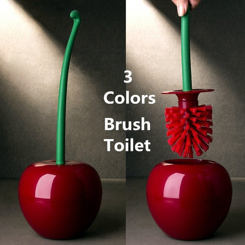 Bathroom Accessories Creative Lovely Cherry Shape Lavatory Brush Toilet Brush & Holder Set 3 Colors
