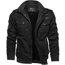 Load image into Gallery viewer, Long Sleeve Outdoor Casual Zipper Jackets Velvet Military Jacket