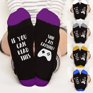 Unisex Socks If You Can Read This Say I Am Gaming Printed Funny Winter Warm Socks
