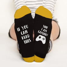 Load image into Gallery viewer, Unisex Socks If You Can Read This Say I Am Gaming Printed Funny Winter Warm Socks