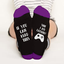 Load image into Gallery viewer, Unisex Socks If You Can Read This Say I Am Gaming Printed Funny Winter Warm Socks