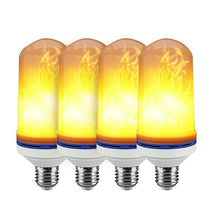 Load image into Gallery viewer, 4 Modes Gravity Sensor Fire Light Bulb LED Flame Effect Natural Light E27 Flickering Holiday Decoration (4pcs)