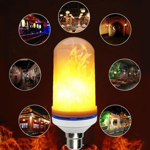 4 Modes Gravity Sensor Fire Light Bulb LED Flame Effect Natural Light E27 Flickering Holiday Decoration (4pcs)