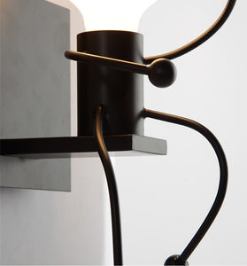 Modern Cartoon Doll Wall Light LED Creative Mounted Iron Applique Lighting Lamp for Kids Bedroom