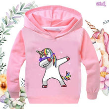 Load image into Gallery viewer, New Girls Fashion Hooded Sweatshirt Casual Long Sleeve Printed Solid Color for Baby Children