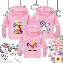 Load image into Gallery viewer, New Girls Fashion Hooded Sweatshirt Casual Long Sleeve Printed Solid Color for Baby Children