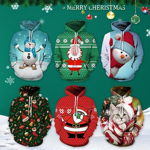 Christmas 3d Printed Hoodie Suit for Men and Women