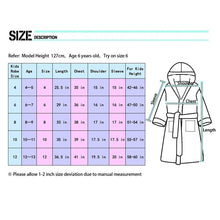 Load image into Gallery viewer, Kids Unicorn Hooded Robe Fleece Hoody Sleepwear Pajamas