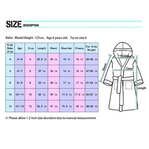 Kids Unicorn Hooded Robe Fleece Hoody Sleepwear Pajamas