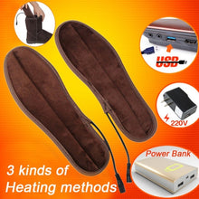 Load image into Gallery viewer, 1 Pair USB Electric Heated Shoe Insoles Feet Warmer Sock Pad Mat with Cable
