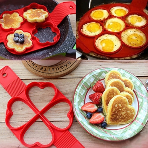 Non-stick Silicone Egg Rings Maker Pancake Mold