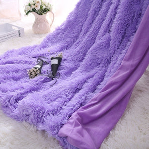 Large Soft Warm Shaggy Faux Fur Throw Blanket Sofa Double King Bed Blanket
