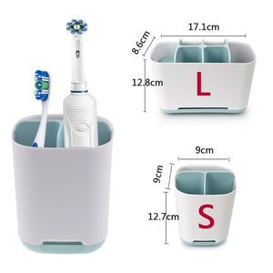 Home Organizer Electric Toothbrush Stand Toothpaste Dispenser Holder Storage Rack Bathroom Accessories Cup