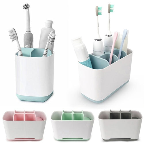 Home Organizer Electric Toothbrush Stand Toothpaste Dispenser Holder Storage Rack Bathroom Accessories Cup