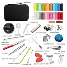 Load image into Gallery viewer, Large Capacity Black Sewing Kit Bag Portable Home Sewing Equipment