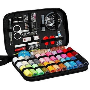 Large Capacity Black Sewing Kit Bag Portable Home Sewing Equipment