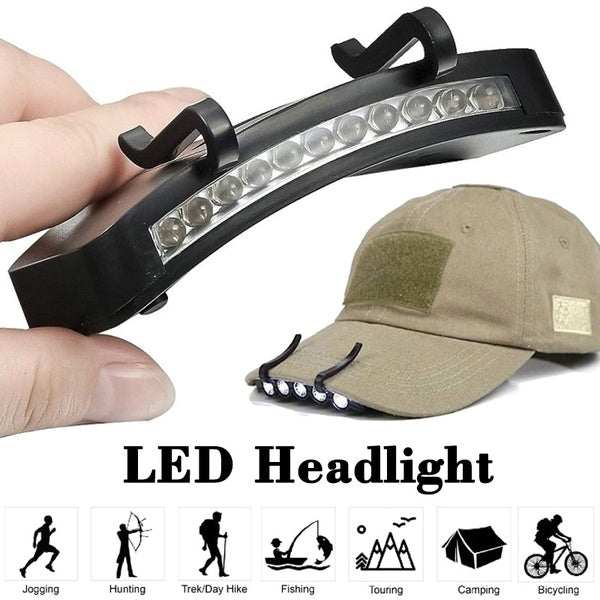 Energy Saving Headlight HeadLamp Flashlight Clip-On Cap Hat Torch Head Light Lamp